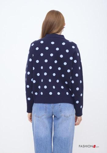 Maglione in Misto Lana Fantasia pois con bottoni - ph 3