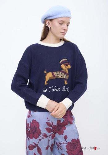 Maglione in Misto Lana Fantasia stampata - ph 2