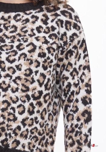 Jersey cuello redondo Estampado animal - ph 2