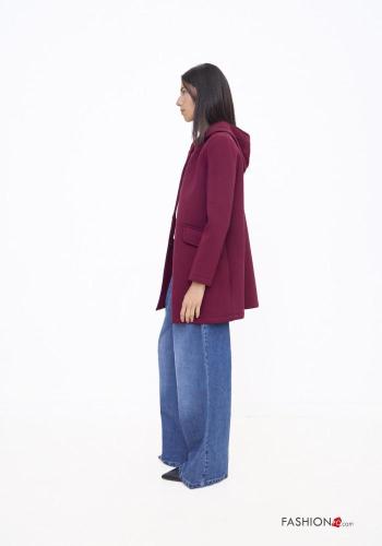 Cappotto con tasche con bottoni con cappuccio - ph 4