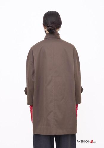 Trench lungo con colletto con bottoni - ph 4