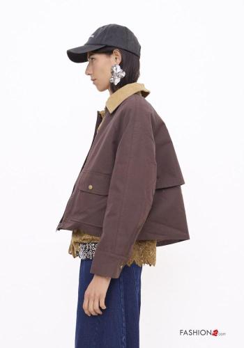 Giacca con colletto Crop con bottoni con tasche - ph 3