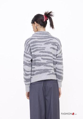 Maglione Fantasia animalier a collo alto - ph 3