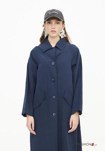 long with collar Trench Coat with buttons - ph 2