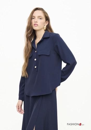 Camicia con colletto con bottoni con tasche - ph 2
