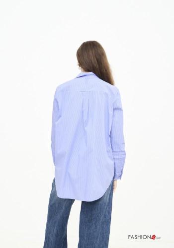 Striped with collar Cotton Shirt - ph 3