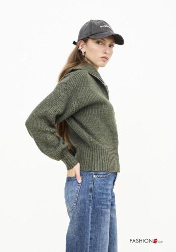 Jersey de Mezcla de Lana de cuello alto con cremallera - ph 2