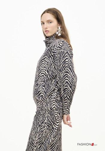 Chaqueta bomber de Algodón Estampado animal con cremallera - ph 2