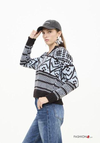 Jersey de Mezcla de Lana con cuello en v - ph 3
