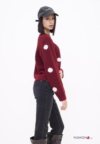 Pull en Mohair col rond Imprimé à pois - ph 2
