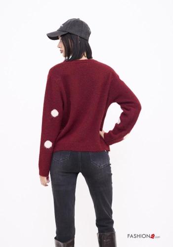 Pull en Mohair col rond Imprimé à pois - ph 3