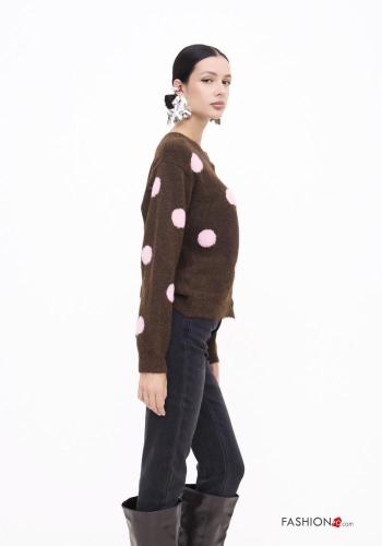 Cardigan in Mohair Fantasia pois con bottoni - ph 2