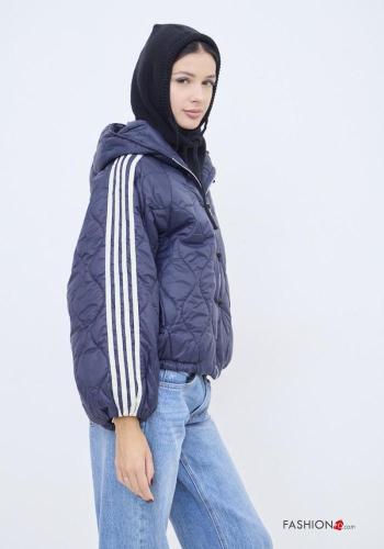Chaqueta bomber acolchado a rayas con cremallera con capucha - ph 2