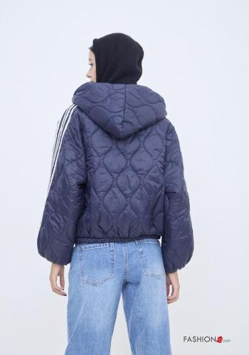 Chaqueta bomber acolchado a rayas con cremallera con capucha - ph 3