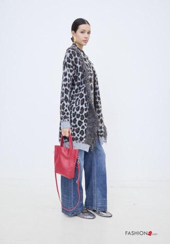 Gilet en Mohair longue Imprimé animalier - ph 3