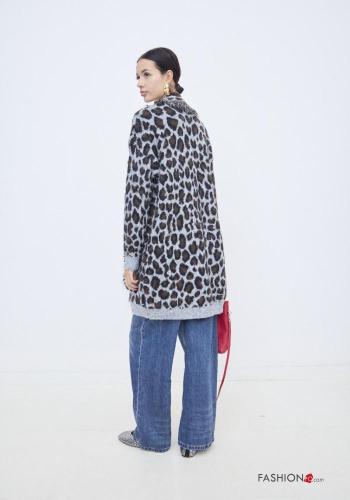 Gilet en Mohair longue Imprimé animalier - ph 4