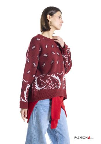 Pull en Mélange de Laine Imprimé paisley - ph 2