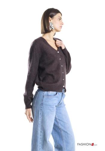 Gilet en Mélange de Cachemire à boutons à col en V - ph 2