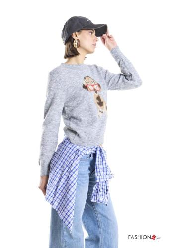 Maglione in Mohair Fantasia ricamata - ph 2