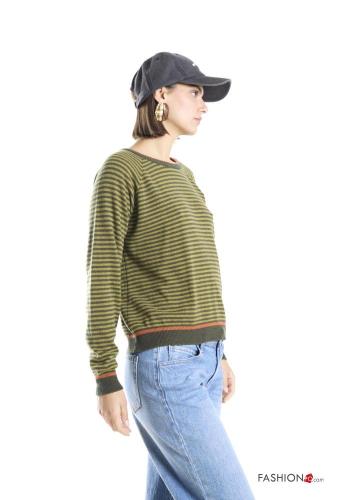 Maglione in Misto Cashmere girocollo Fantasia righe - ph 2
