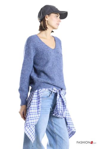 Wool Mix Sweater with v-neck - ph 2
