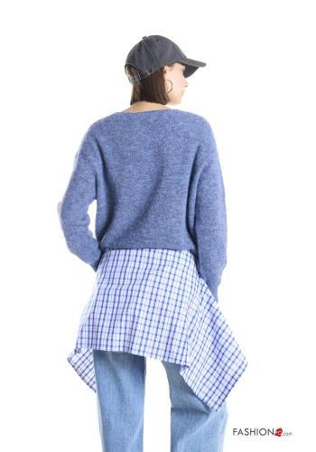 Wool Mix Sweater with v-neck - ph 3