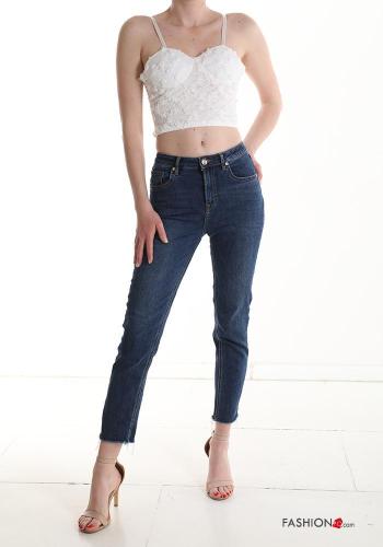 Top corto senza maniche scollato sulla schiena con coppe con elastico - ph 3