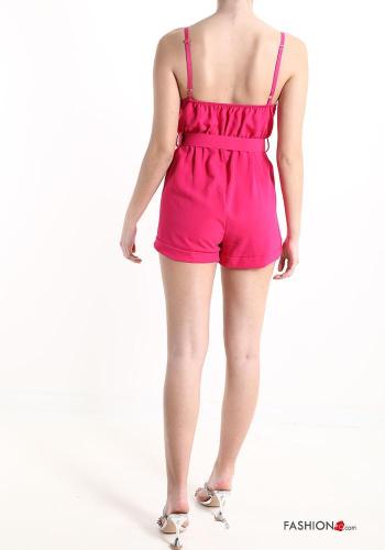 Jumpsuit regolabile corto con cintura scollo profondo - ph 2