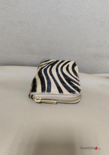 Cartera de Cuero Genuino con bolsillos con cremallera - ph 3