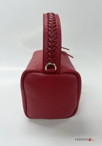 Genuine Leather Bag with lining with shoulder strap with pockets with zip - ph 2
