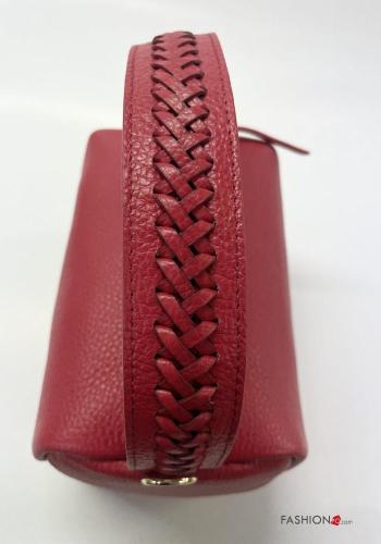 Genuine Leather Bag with lining with shoulder strap with pockets with zip - ph 4