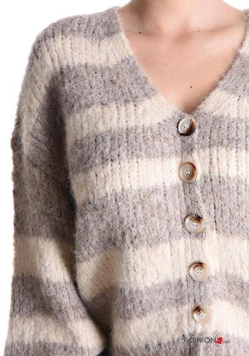 Gilet en Mélange de Laine à boutons à col en V - ph 4