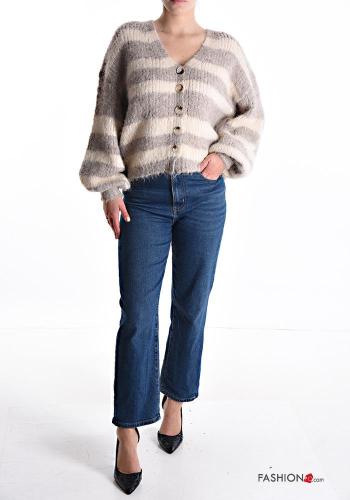 Gilet en Mélange de Laine à boutons à col en V - ph 5
