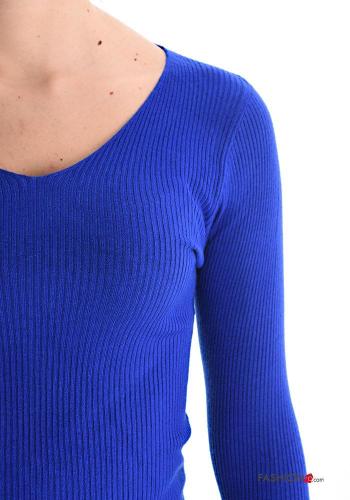 Jersey canalé con cuello en v - ph 4