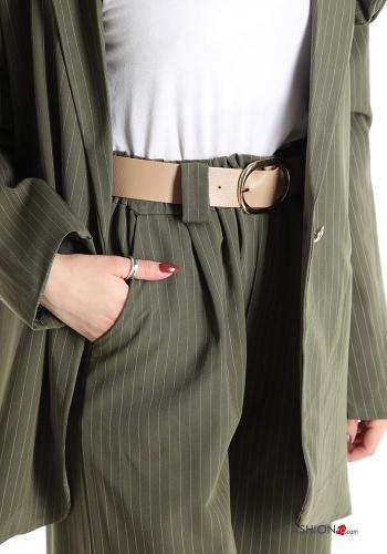 Suit with pockets with elastic with lining with buttons with belt - ph 4