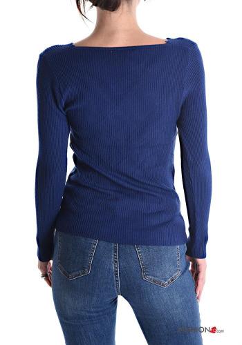 Jersey canalé con cuello en v - ph 3