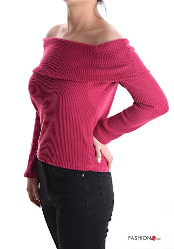 Gerippte lange ärmel Langarmshirt - ph 4