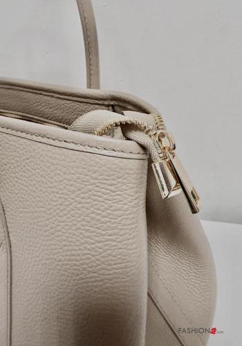 Tasche aus Echtes Leder mit Taschen mit Reißverschluss - ph 4