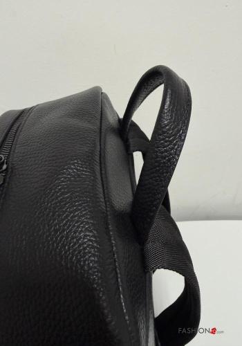 unisex mit schnalle Rucksack aus Echtes Leder mit Gürtel mit Futter mit Band mit Taschen für PC mit Reißverschluss - ph 6