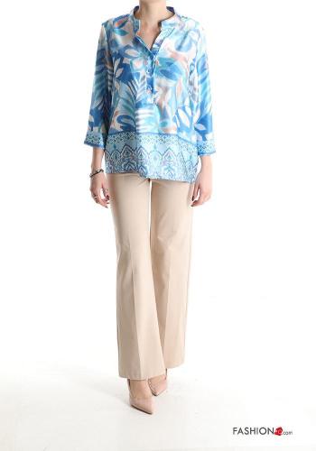 Blouse with buttons 3/4 sleeve with v-neck - ph 5