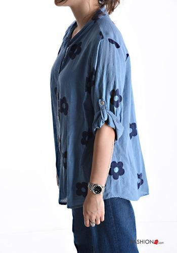 Camisa de Algodón con botones manga tres cuartos - ph 3