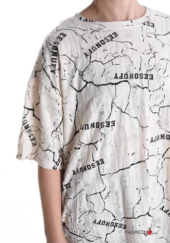 T-shirt in Cotone maniche corte girocollo - ph 4