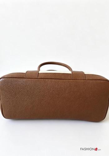 with buckle Cotton Bag with lining with shoulder strap with zip with studs - ph 2