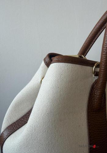 with buckle Cotton Bag with lining with shoulder strap with zip with studs - ph 5