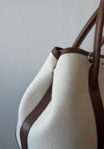 with buckle Cotton Bag with lining with shoulder strap with zip with studs - ph 6