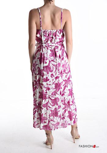 sleeveless Dress with v-neck with fabric belt - ph 2