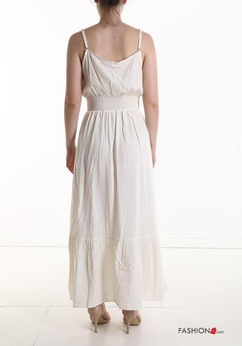 Vestido sin mangas largo con volantes con cuello en v - ph 2