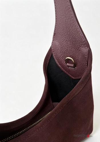 Sac en Cuir Véritable avec fermeture éclair avec bandoulière - ph 3
