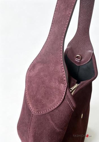 Sac en Cuir Véritable avec fermeture éclair avec bandoulière - ph 6