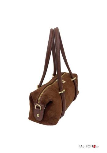 Bolso de Cuero Genuino con cremallera con bandolera - ph 3